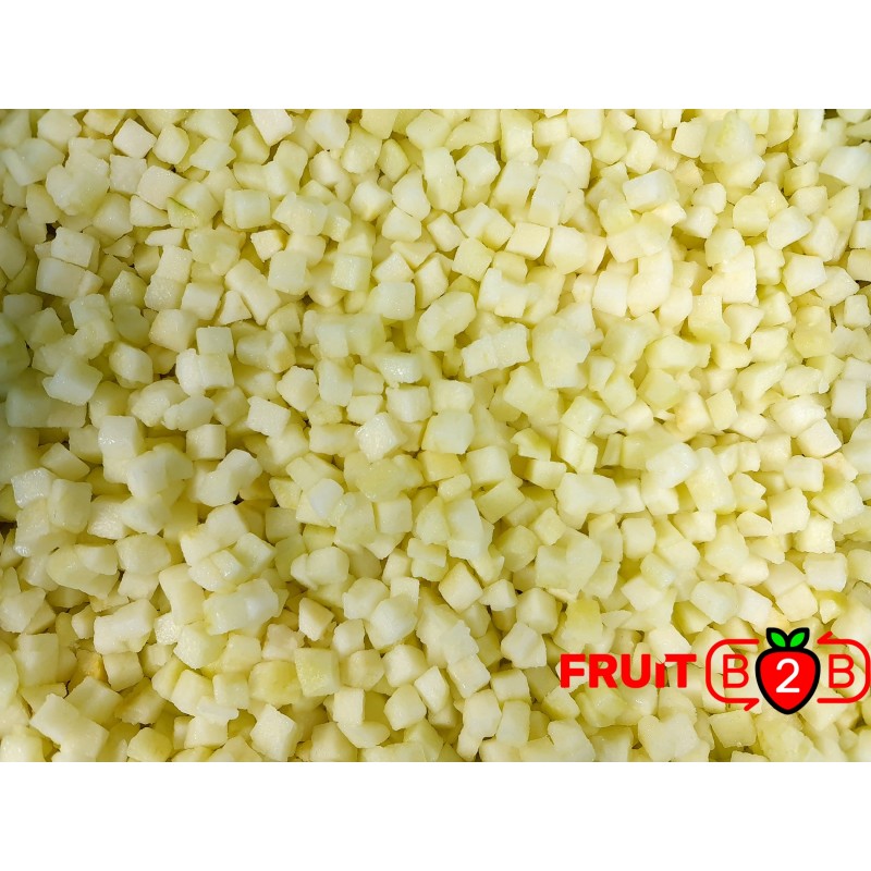 Apfel Dices 10 x 10 Pear Dices - IQF Gefrorene Früchte - FRUIT B2B