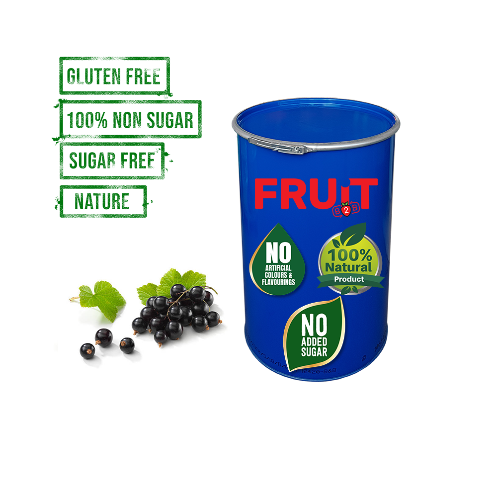 200 kg Blackcurrant Aseptic Fruit Purée Drum - Points Collection