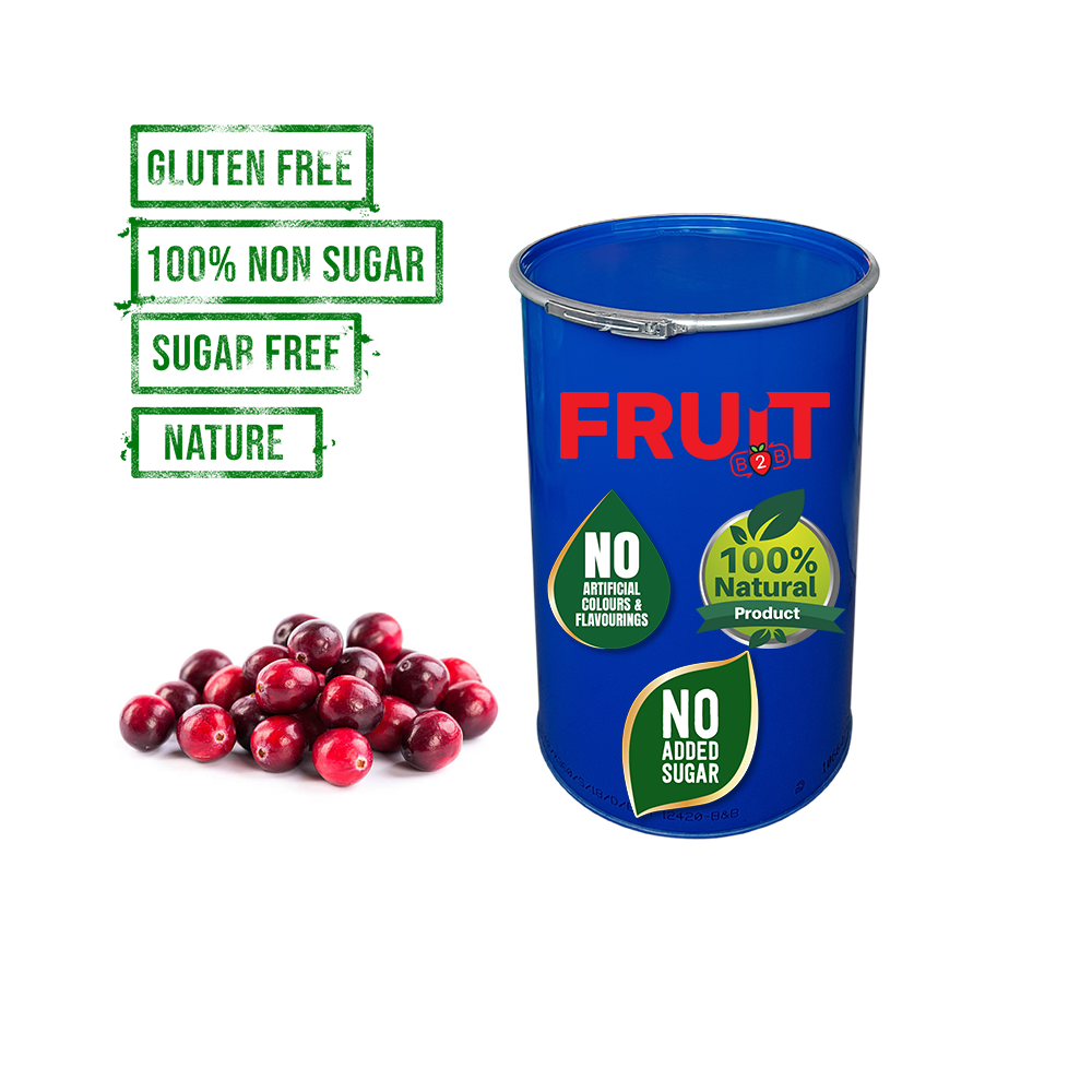 200 kg Cranberry Aseptic Fruit Purée Drum - Points Collection